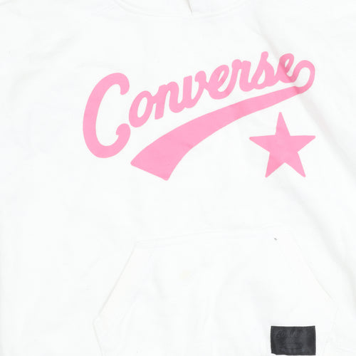 Converse Girls White Hoodie, Size 12-13, Pullover Style