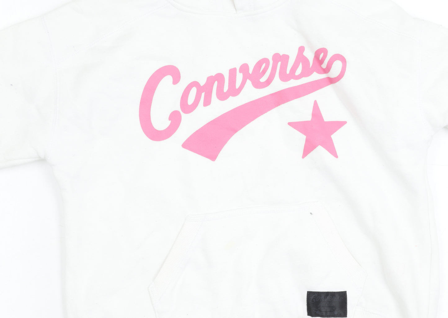 Converse Girls White Hoodie, Size 12-13, Pullover Style