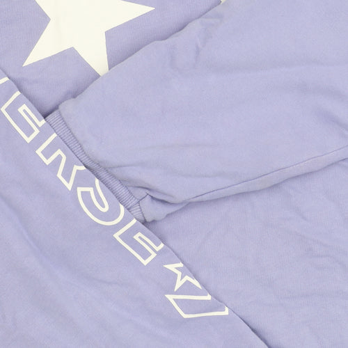 Converse Men's Purple Pullover Sweatshirt, S, Logo Print