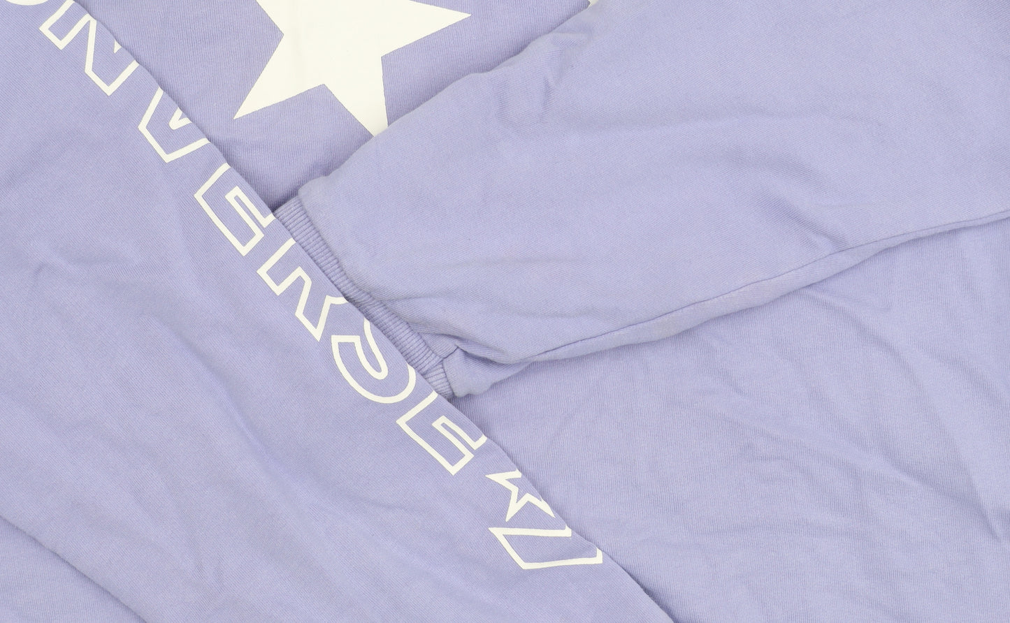 Converse Men's Purple Pullover Sweatshirt, S, Logo Print