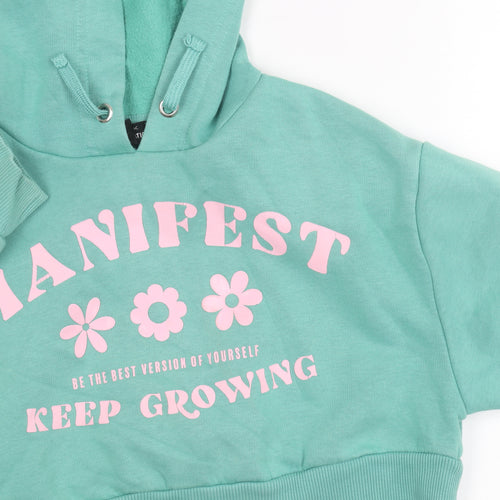 New Look Girls Green Pullover Hoodie 10-11 Years