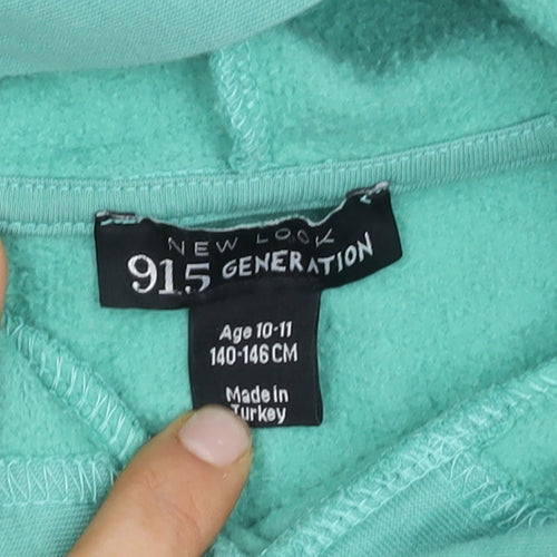 New Look Girls Green Pullover Hoodie 10-11 Years