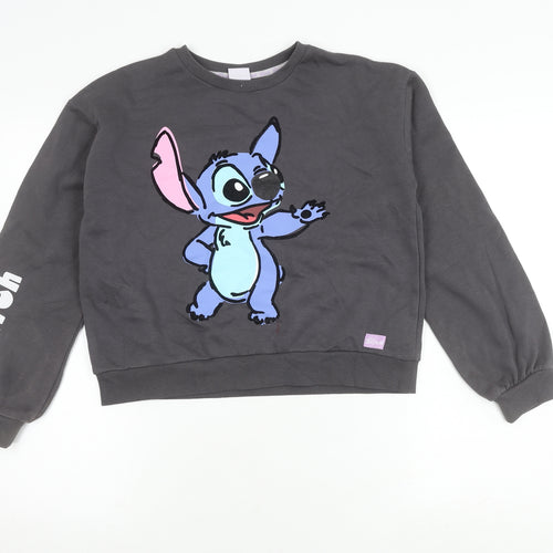 Primark Girls Grey Stitch Pullover Sweatshirt 12-13 Years
