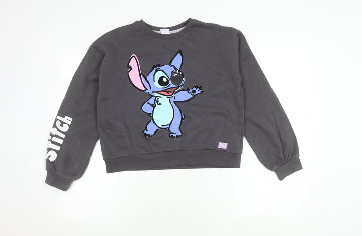 Primark Girls Grey Stitch Pullover Sweatshirt 12-13 Years
