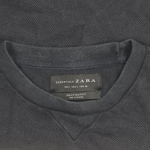 Zara Men's Black S Pullover Sweatshirt
