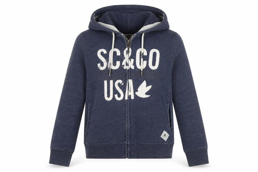 Front view of SoulCal Women's Blue XXS Hoodie Jacket