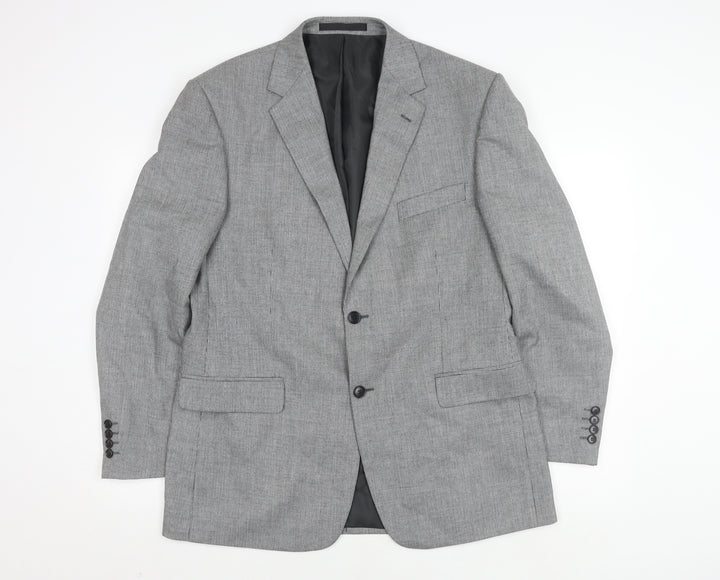 Marks and Spencer Grey Men's Blazer, Size 42R Classic Tweed