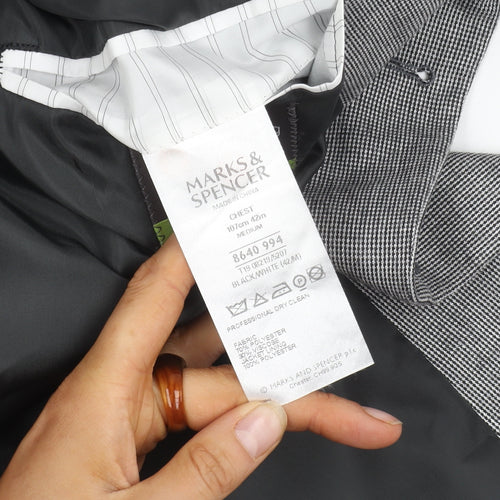Marks and Spencer Grey Men's Blazer, Size 42R Classic Tweed