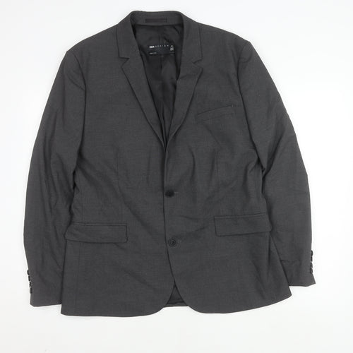 ASOS DESIGN Men's Grey Blazer, 44, Regular Fit, Business