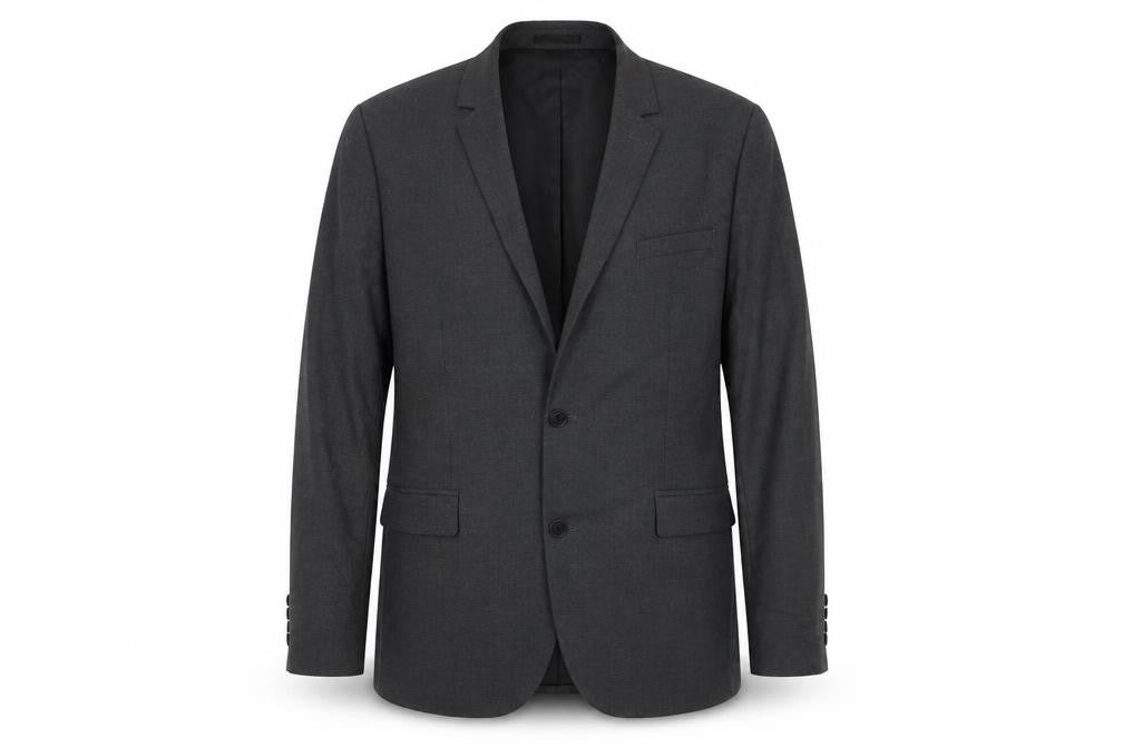 Front view of ASOS DESIGN Men's Grey Blazer, 44, Regular Fit, Business