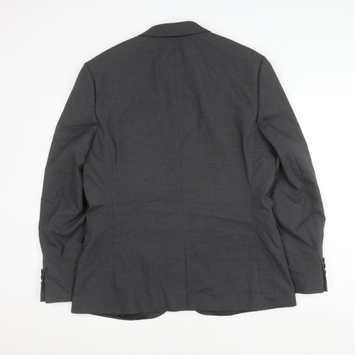 ASOS DESIGN Men's Grey Blazer, 44, Regular Fit, Business
