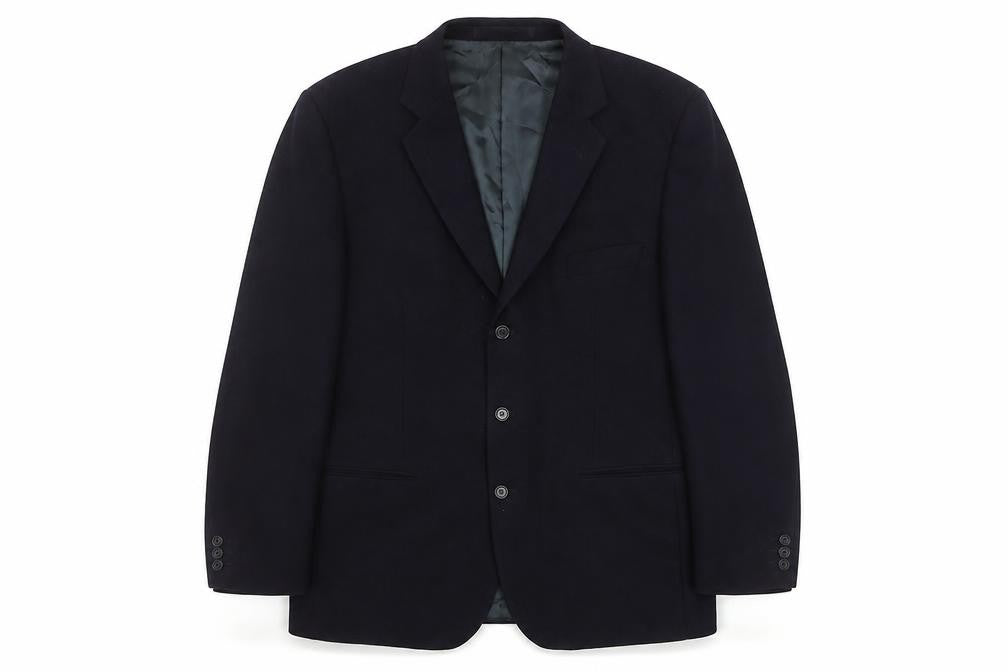 Front view of Marks & Spencer Men’s Navy Wool Blazer, size 42R