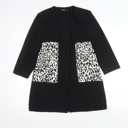 Beloved Women's Medium Black Long Animal Print Blazer