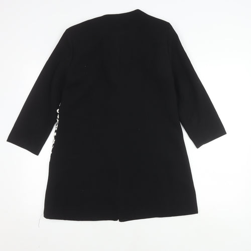 Beloved Women's Medium Black Long Animal Print Blazer