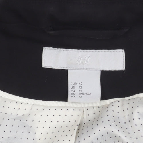 H&M Women’s Black Regular Fit Blazer Size 14