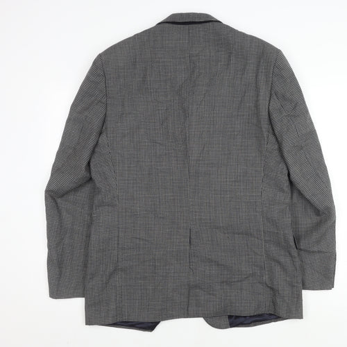 Debenhams Men's Grey Wool Blazer 40 Regular Herringbone