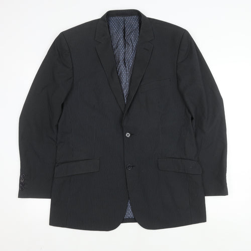 Skopes Men's Black Striped Blazer 40R Classic