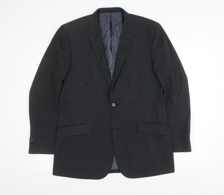 Skopes Men's Black Striped Blazer 40R Classic