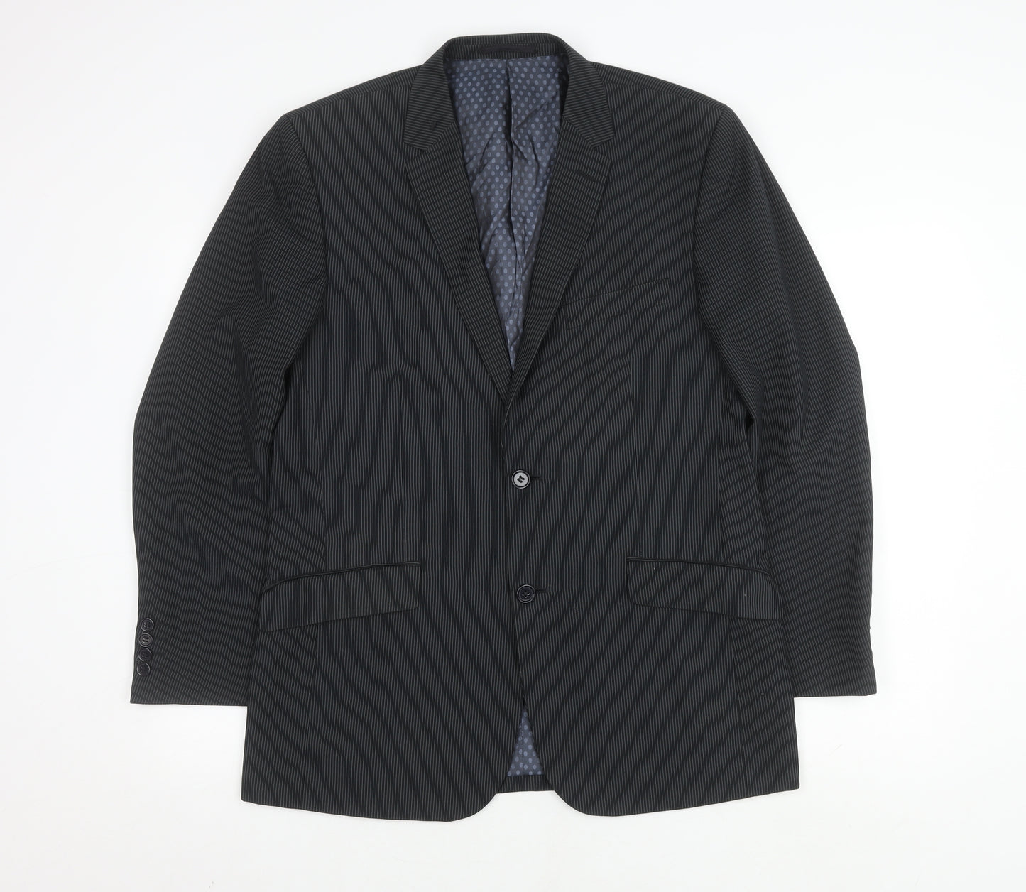 Skopes Men's Black Striped Blazer 40R Classic
