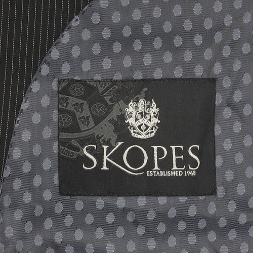 Skopes Men's Black Striped Blazer 40R Classic