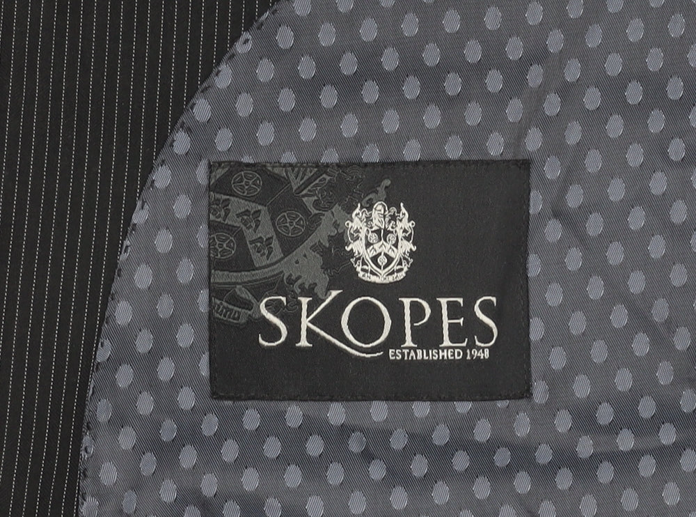Skopes Men's Black Striped Blazer 40R Classic
