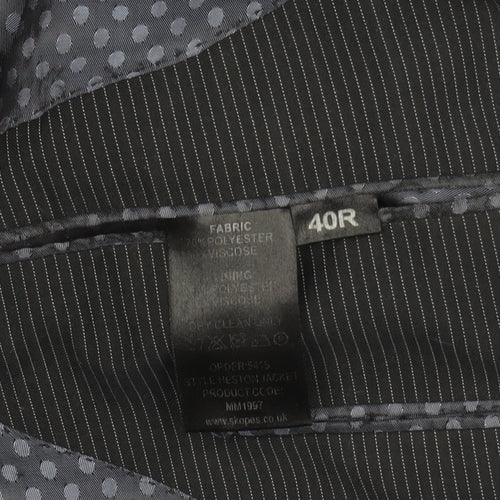 Skopes Men's Black Striped Blazer 40R Classic