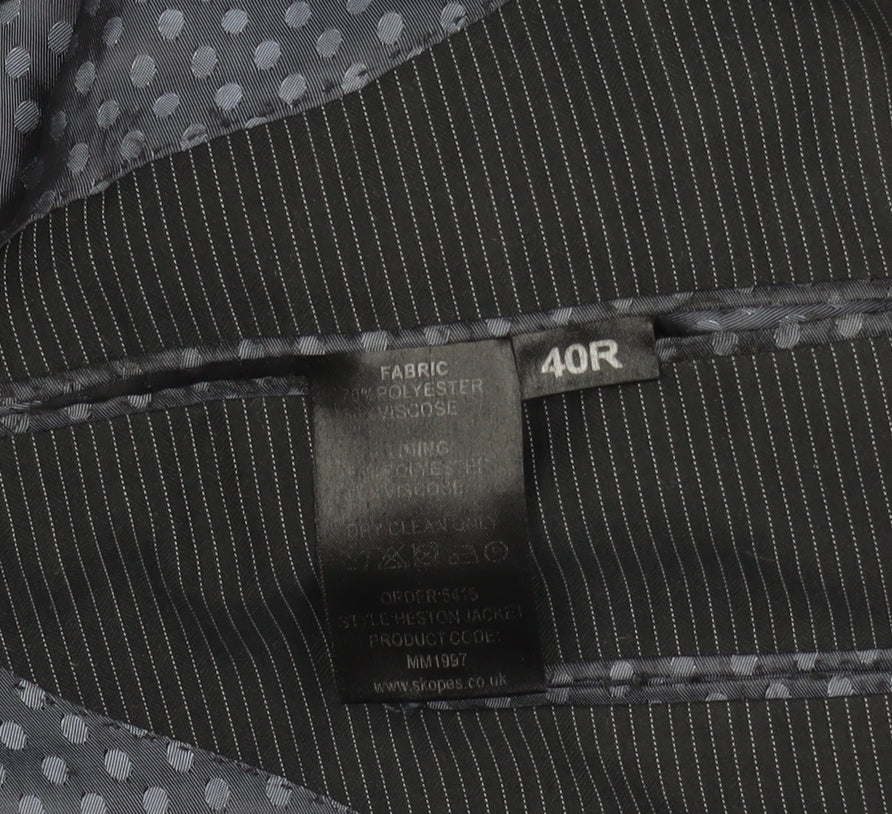 Skopes Men's Black Striped Blazer 40R Classic