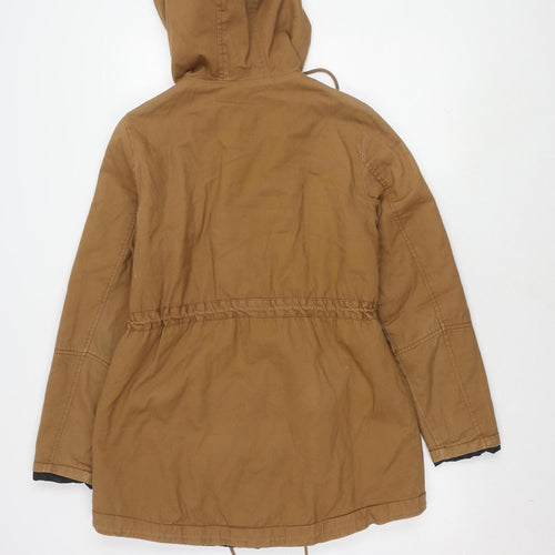 Lucky Ladies Women's Brown Hooded Parka Jacket M