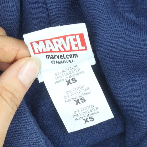 Marvel Men's XS Blue Pullover Hoodie