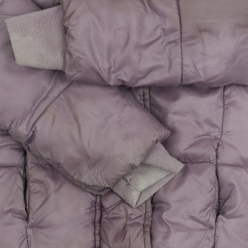 Gap Girls Purple Puffer Jacket 4 Years Winter Hooded