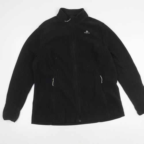 Quechua Black Fleece Jacket XL Unisex Outdoor Full Zip