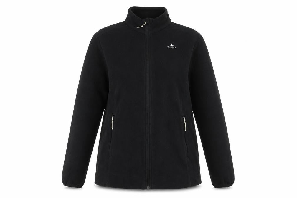Quechua Black Fleece Jacket XL Unisex Outdoor Full Zip