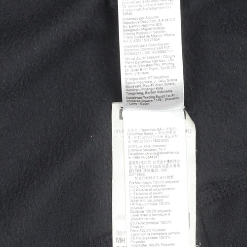 Quechua Black Fleece Jacket XL Unisex Outdoor Full Zip