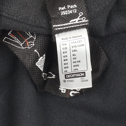 Quechua Black Fleece Jacket XL Unisex Outdoor Full Zip