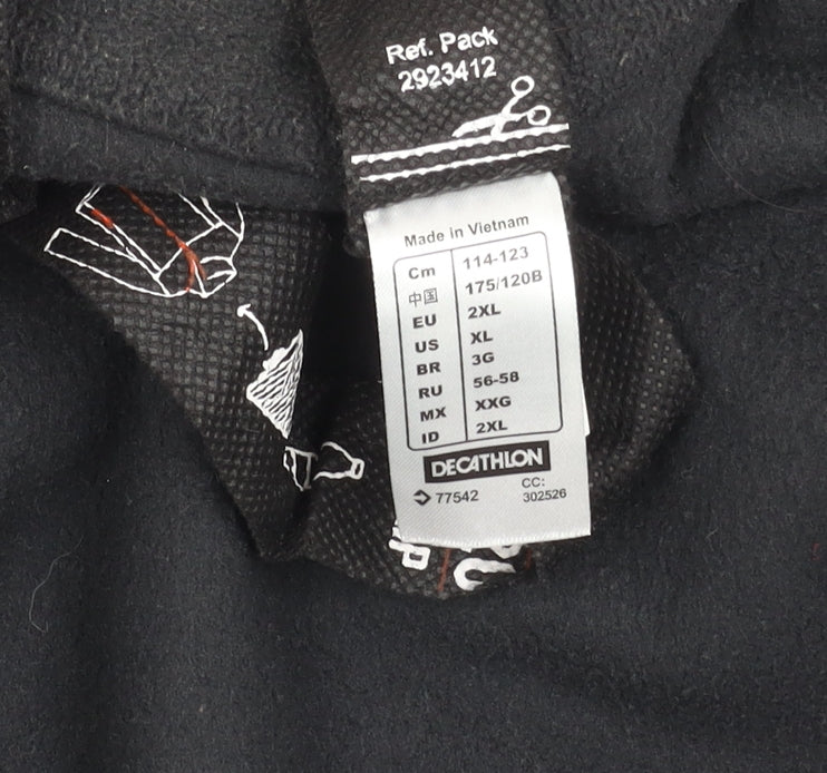 Quechua Black Fleece Jacket XL Unisex Outdoor Full Zip
