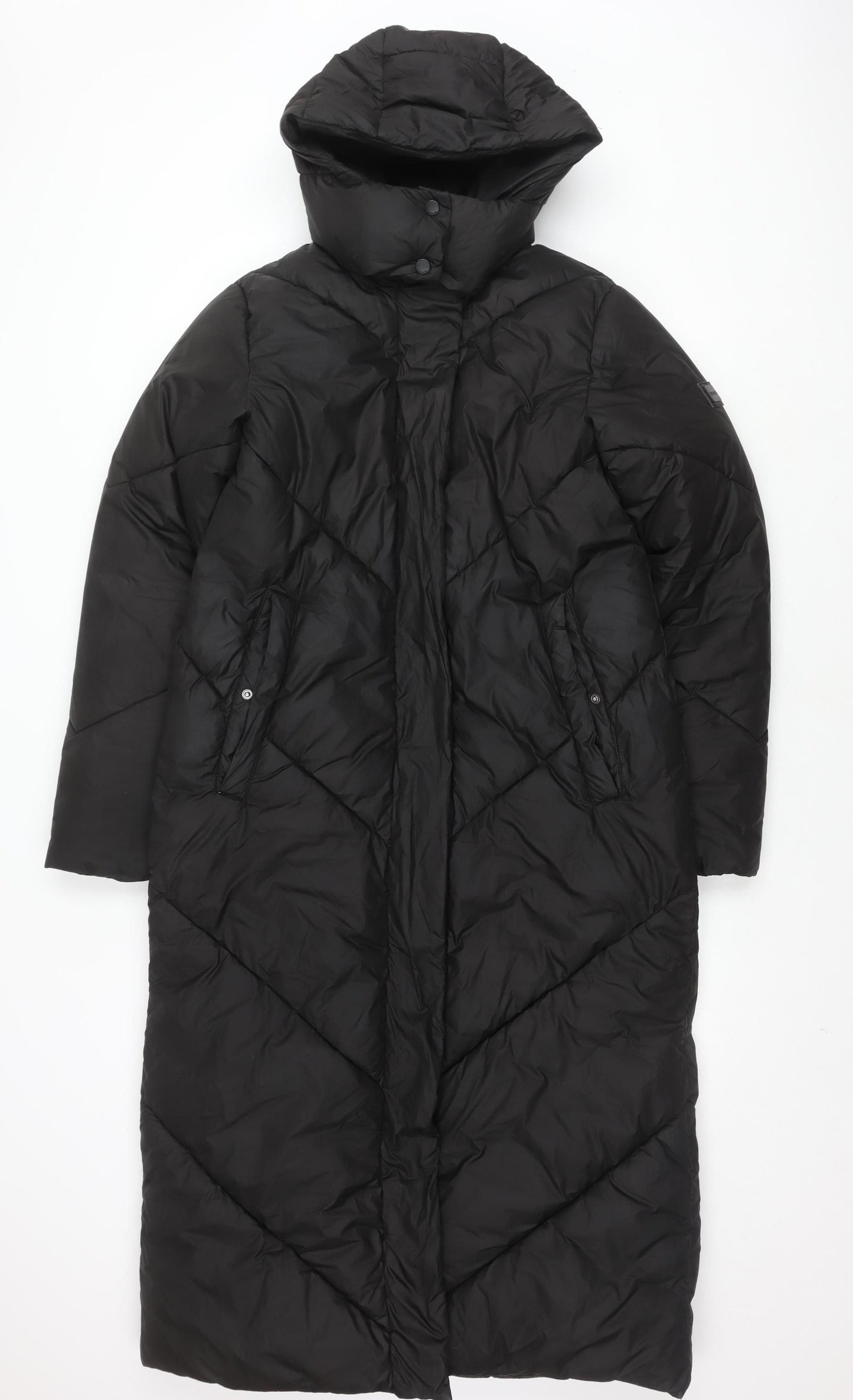 Regatta Women's Black Puffer Coat, UK 12, Hooded Long Winter Jacket