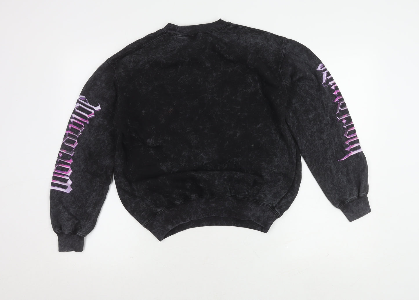 Boohoo Women's Black XS Graphic Print Pullover Sweatshirt