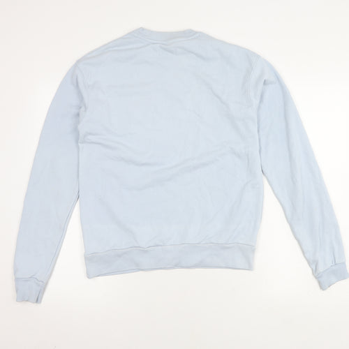 Bershka Unisex Blue Pullover Sweatshirt L