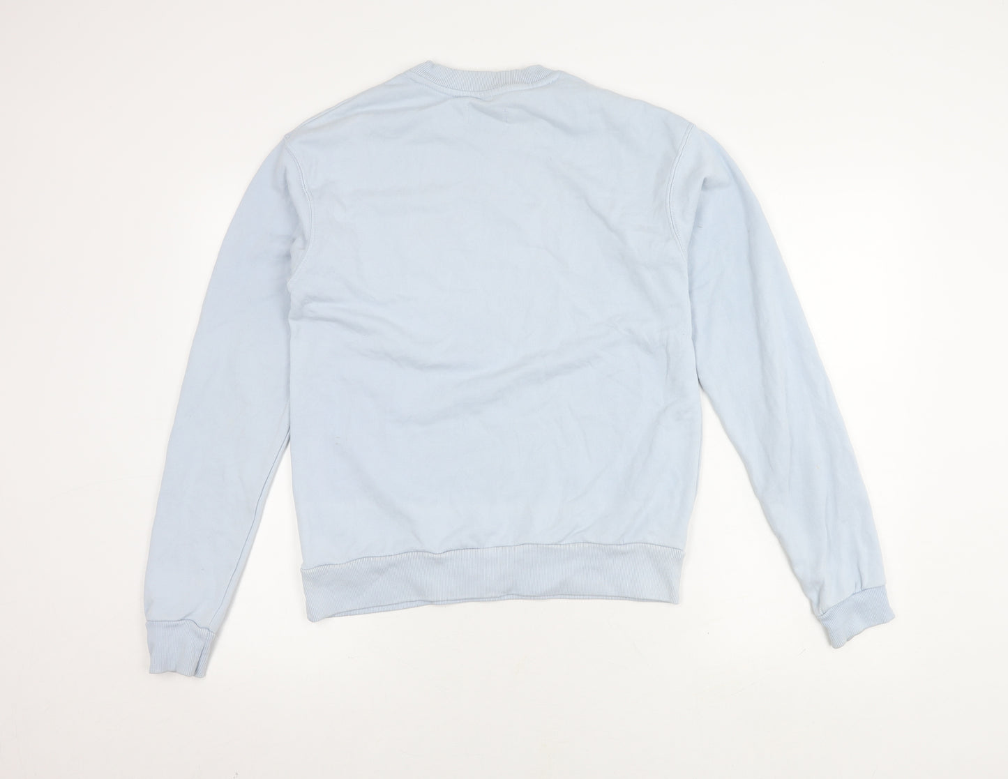 Bershka Unisex Blue Pullover Sweatshirt L