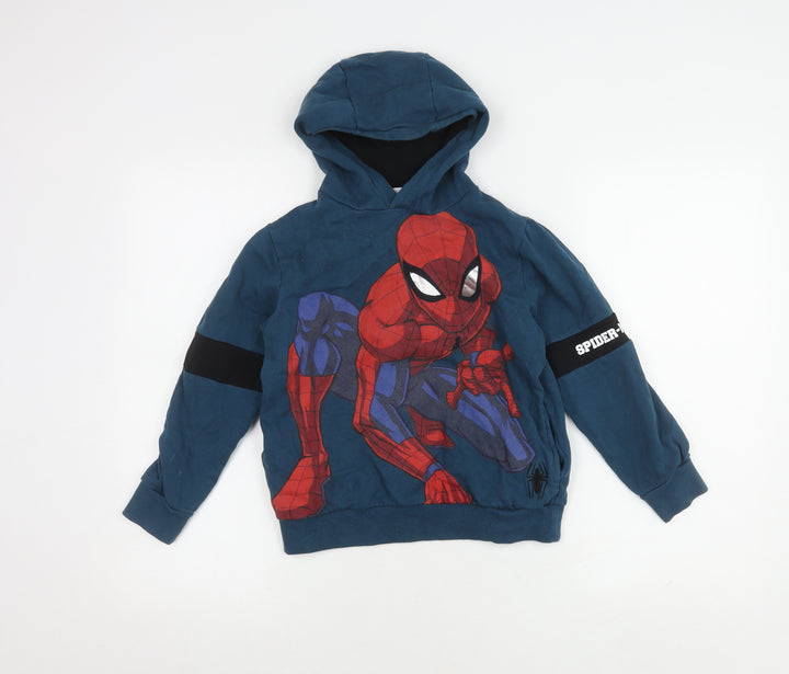 Marvel Spider-Man Boys Blue Hoodie Age 9 Years