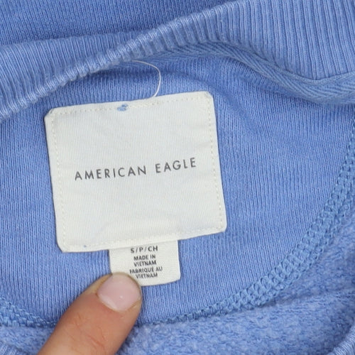 American Eagle Women's Blue Pullover Sweatshirt, S