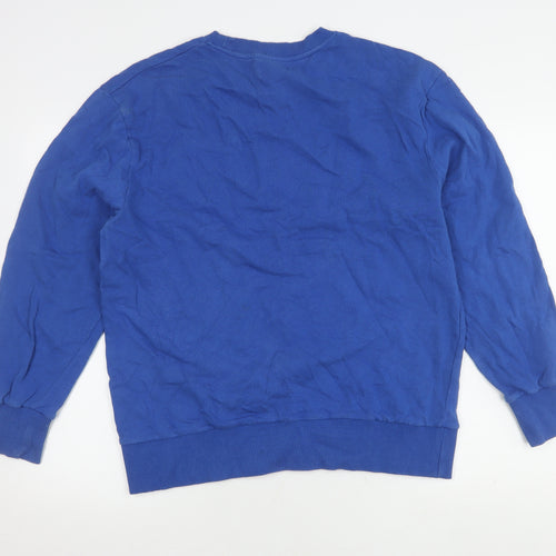 Topman Men's XS Blue Graphic Sweatshirt