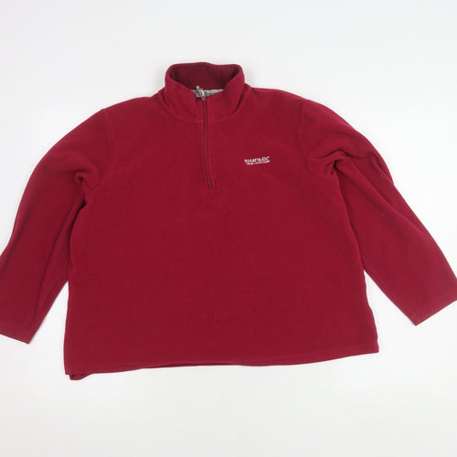 Regatta Women's Red Pullover Fleece Zip Sweatshirt Size 16