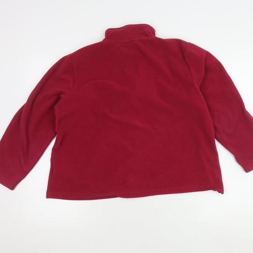 Regatta Women's Red Pullover Fleece Zip Sweatshirt Size 16