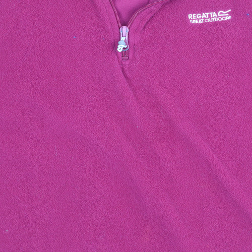 Regatta Women's Red Pullover Fleece Zip Sweatshirt Size 16
