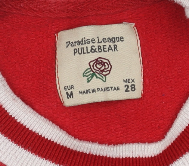 Pull & Bear Unisex Red Pullover Sweatshirt M