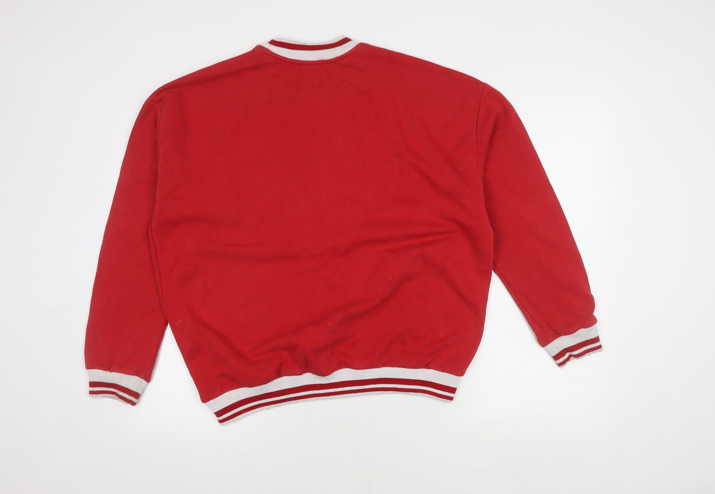 Pull & Bear Unisex Red Pullover Sweatshirt M