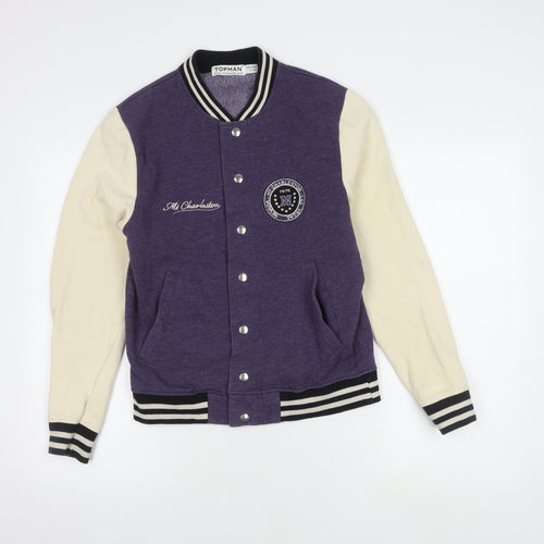 Topman Men's Purple Varsity Jacket XS Casual Style