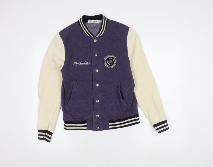 Topman Men's Purple Varsity Jacket XS Casual Style