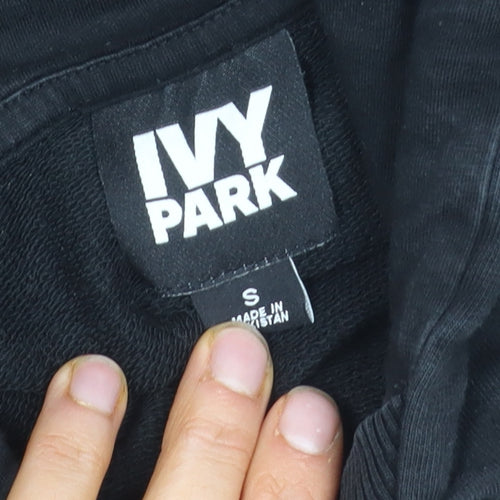 Ivy Park Black Hoodie S Unisex Logo Graphic Print